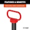 Curt Clevis Pin with Handle and Clip, 1 in Dia Pin, 2, 2-1/2 in OAL, Steel, Powder-Coated 45803 - alternate 3