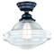 Vaxcel VAXCEL Huntley 12-in W Bronze Farmhouse Schoolhouse Semi Flush Mount Ceiling Light Clear Glass C0177 - alternate 1