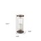 Homeroots 12" Copper Distressed Geometric Metal And Glass Tabletop Hurricane Candle Holder 608558 - alternate 3