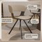 Leisuremod Wooden Dining Chair Modern style Nymia Collection Walnut Glazed Color in Light Taupe NCDW-22LTP - alternate 4