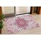 Homeroots 3' X 5' Pink Ivory And Gray Oriental Washable Indoor Outdoor Area Rug 600180 - alternate 1