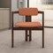 Leisuremod Velo Series Modern Dining Chair in Black Walnut Wood with Dark Brown Seat, 2PK VCBW-51DBR-2 - alternate 3