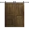 Sartodoors Modern Double Barn Door 60 x 84 inches, Ego 5012 Marble Oak, 13FT Rail Track Set, Solid Panel Int EGO5012DB-DMR-6084 - alternate 1