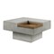 Homeroots 32" Gray Cement Square Distressed Pedestal Coffee Table 572274 - alternate 4