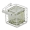 Homeroots 4" White Glass and Metal Lattice Tabletop Lantern Candle Holder 488179 - alternate 3