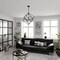Vaxcel Rad 4-Light 23.5 in W Black and Satin Nickel Mid-Century Modern Cage Pendant Ceiling Fixture P0373R - alternate 5