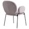 Leisuremod Celestial Boucle Dining Arm Chair, Black Iron Frame with Grey Fabric, 4PK CCABL-23GR4 - alternate 5