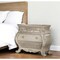 Homeroots 34" Antiqued White Solid Wood Three Drawer Nightstand 347133 - alternate 3