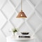 Jonathan Y Hattie 12 in. 1-Light Coastal Bohemian Metal and Woven Rattan LED Pendant Light, Gold Painting/Brown JYL5712A - alternate 2