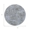 Homeroots 8' Blue And Taupe Round Abstract Washable Indoor Outdoor Area Rug 630527 - alternate 2