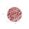 Homeroots 8' Round Red and White Round Abstract Washable Non Skid Indoor Outdoor Area Rug 559321 - alternate 3