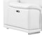 Homeroots White Leather Modular L Shaped Seven Piece Corner Sectional With Console 643905 - alternate 2