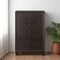 Homeroots 31" Espresso Solid Wood Five Drawer Dresser 286549 - alternate 4