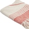 Homeroots 60" X 50" Red Woven Cotton Striped Throw Blanket with Fringe 516481 - alternate 3