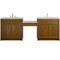 James Martin Vanities Bellshire 96" Dual Vanity Set w/24" Make-Up Counter, Honey Oak w/3 cm Eternal Jasmine Pearl Sileston 660-VMC96-HNO-3EJP - alternate 1