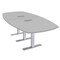 Skutchi Designs Arc Boat Conference Table With Power, 48 in W, 96 in L HAR-ABOT-48X96-T-U779-ESIL - alternate 1