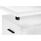 Homeroots 60" White and Black Wood and Metal Sled Computer Desk With Three Drawers 490008 - alternate 2