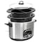 Megachef 6 Quart + 2.6 Quart Split Stainless Steel Electric Slow Cooker in SIlver MCSC-560 - alternate 4