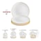 Smarty Had A Party White with Gold Organic Plastic Dinner Plates (9 in), 120PK 939WHG-CASE - alternate 3