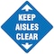 Signmission Keep Aisle Clear Non-Slip Floor Graphic, 7in Vinyl Decal, 7" x 7", FD-2-X-7-99985 FD-2-X-7-99985 - alternate 1