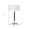 Homeroots 25" Black and Silver Metal Two Light Table Lamp With White Drum Shade 524305 - alternate 6
