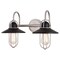 Vaxcel Galena 18 in W 2-Light Matte Black, Satin Nickel Nautical Coastal Bathroom Vanity Fixture W0402R - alternate 1