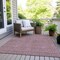 Homeroots 3' X 5' Eggplant And Ivory Geometric Washable Indoor Outdoor Area Rug 595637 - alternate 4