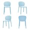 Homeroots Set Of Four Aqua Blue Heavy Duty Plastic Juvenile Chairs, 4PK 554668 - alternate 6
