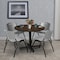 Regency Round Kobe Breakroom Table W/ 4 M Stack Chairs, 36 in W, 36 in L, Neo Walnut TKB36RNDNW47GY - alternate 5
