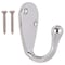Prosource Coat and Hat Hook, 22 lb, 1-Hook, 1-1/8 in Opening, Zinc, Chrome H63CH-PS - alternate 1