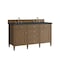 James Martin Vanities Brittany 60" Double Vanity, Pecan w/ 3 CM Charcoal Soapstone Silestone Top 655-V60D-PCN-3CSP - alternate 4