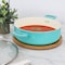 Martha Stewart Everyday Rexford 5 Quart Ceramic Nonstick Aluminum Everyday Pan with Lid in Teal 141018.02 - alternate 3