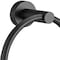 Homeroots Set of Two Black Stainless Steel Wall Mount Towel Ring and Toilet Paper Holder 480408 - alternate 5