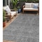 Homeroots 5' X 8' Gray And Charcoal Floral Washable Indoor Outdoor Area Rug 605724 - alternate 1