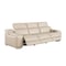 Homeroots 103" Beige Italian Leather Reclining USB Sofa 632880 - alternate 3