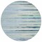 Homeroots 8' Sky Blue Aqua And Gray Round Striped Washable Indoor Outdoor Area Rug 597291 - alternate 4