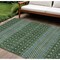 Homeroots 9' X 12' Olive Green And Blue Tribal Washable Indoor Outdoor Area Rug 582582 - alternate 1