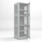 Pucel Heavy Duty Perforated Storage Locker, 24in W x 24in D x 74in H, 4in Base, Adjustable Shelves, Black DLCU-2424-1-AS-PERF-B - alternate 1