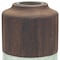 Homeroots 11" Brown And Sage Glass Round Table Vase With Wood 632606 - alternate 2