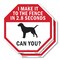 Signmission I Make It to The Fence In 2.8 Secon, 10 inch X 10 inch, Aluminum Metal Signs, 2PK OC-A-2PACK-10-61 - alternate 1