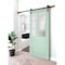 Sartodoors Sturdy Barn Door Frosted Glass 24x80 Solid Core Modern Interior VEREGIO7339BD-B-OLI-24 - alternate 1