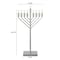 Vintiquewise Chabad Style Silver Finish Hanukkah Menorah for Entryway, Living Room, Office, and Kitchen with QI004693.SL - alternate 3