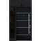 Vdomdoors Steel Door Deux 6083 Black Enamel Sidelight and Transom Window Sidelite Stainless Inserts Entry Doo DEUX6083EXD-BLK-W36+14 x H80+16-LH-I - alternate 1