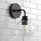 Jonathan Y Sandrine 6.5" 1-Light Iron/Seeded Glass Cottage Rustic LED Vanity Light, Oil Rubbed Bronze JYL7526A - alternate 5