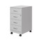 Space Solutions 14.25 in W 4 Drawer Mobile Organizer, Arctic Silver 25947 - alternate 3