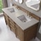 James Martin Vanities Brittany 60" Double Vanity, Pecan w/ 3 CM Siberian Silestone Top 655-V60D-PCN-3SFR - alternate 4
