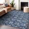 Homeroots 10' X 14' Navy Blue And Ivory Floral Washable Indoor Outdoor Area Rug 595978 - alternate 5