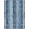 Homeroots 5' X 8' Blue And Gray Striped Washable Indoor Outdoor Area Rug 617837 - alternate 2