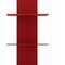 Homeroots 38" Red Metal Six Shelf Modern Tower Bookcase 654138 - alternate 3