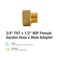 Proline Series Brass 3/4-in FHT x 1/2-in MIP Adapter GH-677B - alternate 3